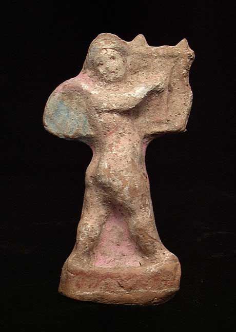 EROTIC GREEK FIGURE OF EROS WITH ORIGINAL PIGMENT Ca 3rd2nd Century