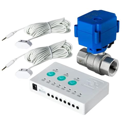 Ispring Water Leak Detector Alarm System With Automatic Shut Off Valve And 2 Detection Sensors