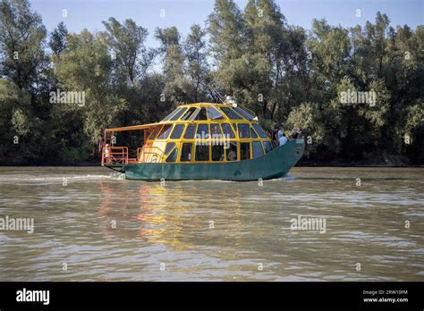 Serbia A Tourist Boat Called The Turtle Kornjača Cruising Down The