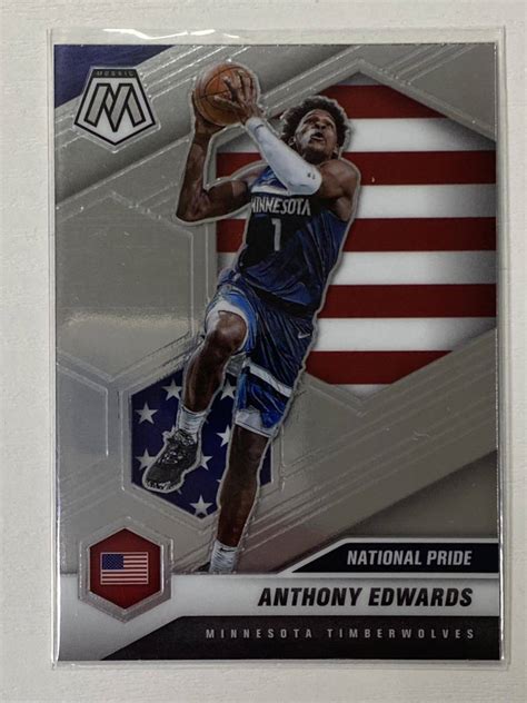 目立った傷や汚れなしAnthony Edwards RC 2020 21 Panini Mosaic National Pride NBA