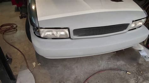 1996 Ss Impala Aftermarket Bumper Grill And Hood Just Before Paint Job