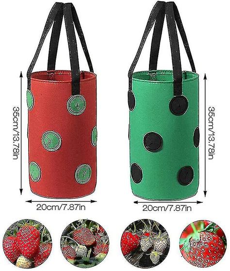 Strawberry Planting Bag Garden Hanging Strawberry Grow Bags With 12