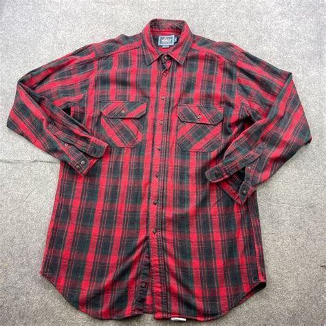 Woolrich Shirts Vintage Woolrich Flannel Shirt Men Large Tall Long