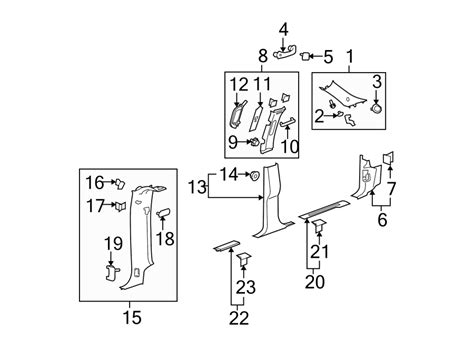 Chevrolet Avalanche Body C Pillar Trim Panel Front Rear 15923947