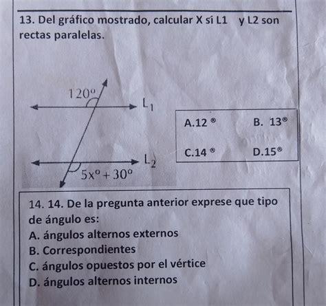 Del Grafico Mostrado Calcular X Si L1 Y L2 Son Rectas Paralelas