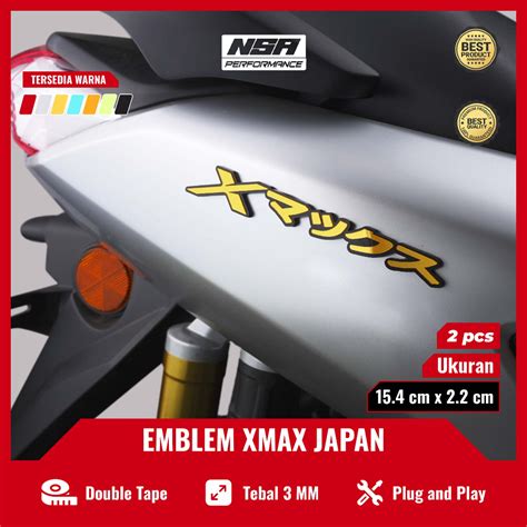 Jual 2PCS EMBLEM XMAX LOGO XMAX TIMBUL BUKAN STICKER ATAU STIKER XMAX