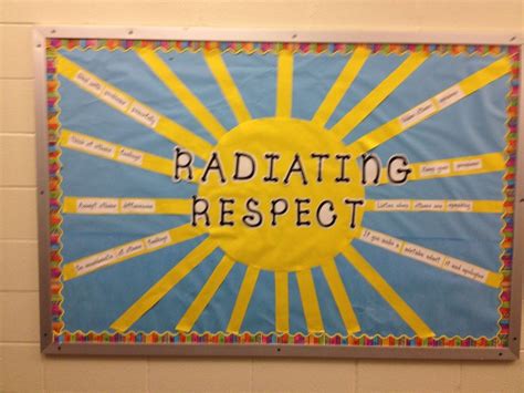 Respect Bulletin Board School Bulletin Boards School Leadership