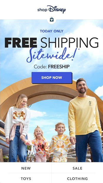 Today Only FREE Shipping Sitewide ShopDisney Disney Store Email