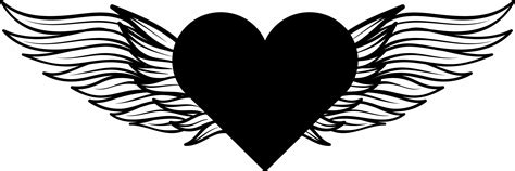 Download Printable Heart With Angel Wings Svg Vector Etsy