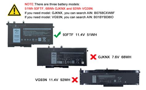 Amazon Dentsing 11 4V 51Wh 93FTF Laptop Battery Replacement For