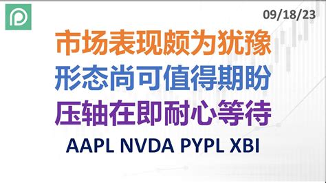 美股分析 AAPL NVDA PYPL XBI 市场表现颇为犹豫 形态尚可值得期盼 压轴在即耐心等待 YouTube