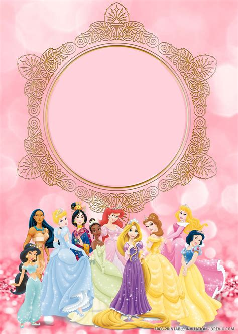 Free Printable Princess Invitation Templates Princess Invitations