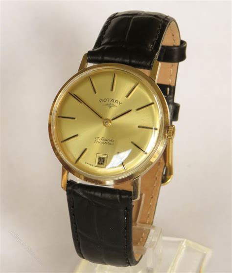 Antiques Atlas Gents Ct Gold Rotary Wrist Watch