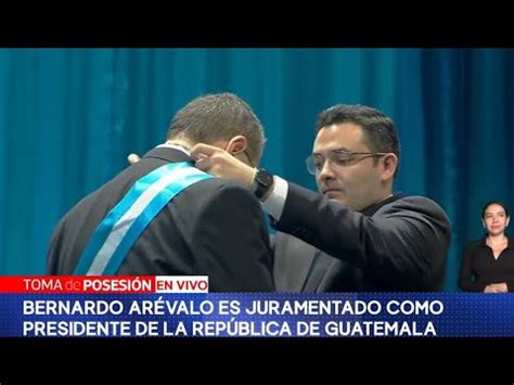 TOMA DE POSECION DEL PRESIDENTE BERNARDO AREVALO EN GUATEMALA YouTube