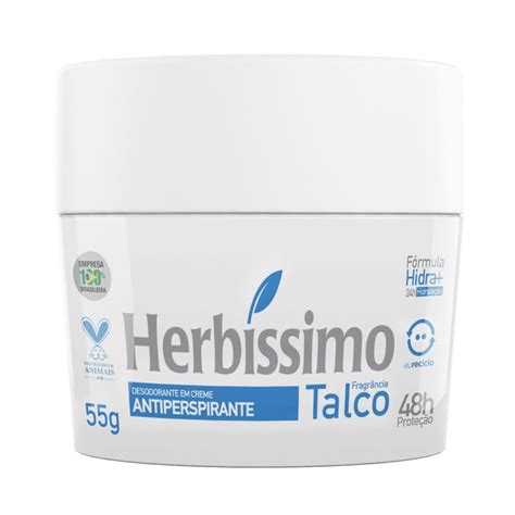 Desodorante em Creme Herbíssimo Talco Beleza na Web Desodorante