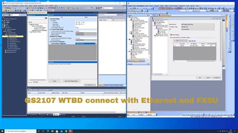 Mitsubishi Gs2107 Wtbd Connect Ethernet With Fx5u Youtube