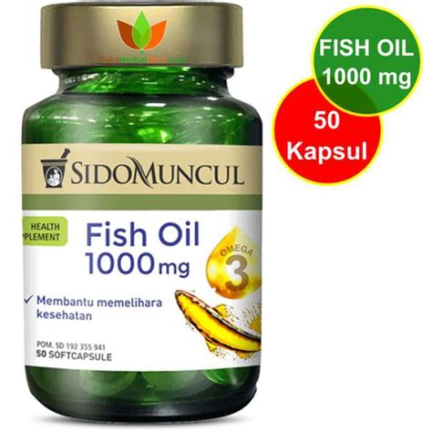 Promo Fish Oil 1000 Mg Sidomuncul 50 Kapsul Minyak Ikan Asli Omega 3