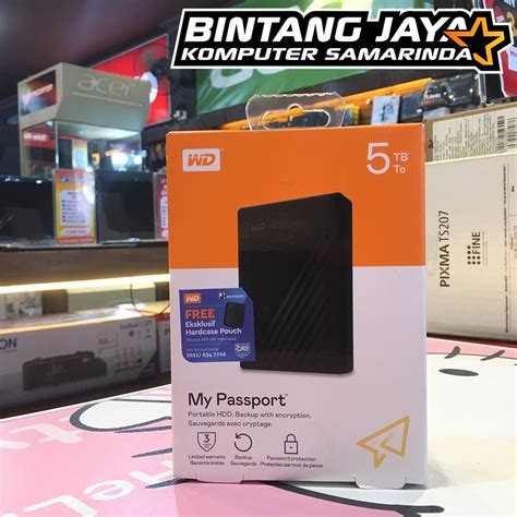 Jual Hdd Hardisk External Wd My Passport 5tb Free Pouch Shopee Indonesia