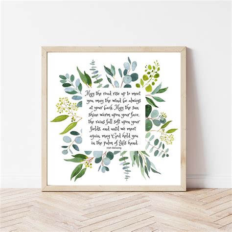 May The Road Rise Up To Meet You Irish Blessing Print Irish Etsy