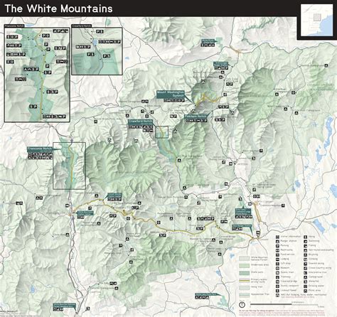 White Mountains National Park Map Andy Woodruff Cartographer