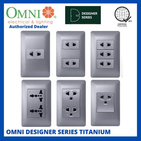 Omni Designer Series Titanium Universal Outlet Sets Gang Gang