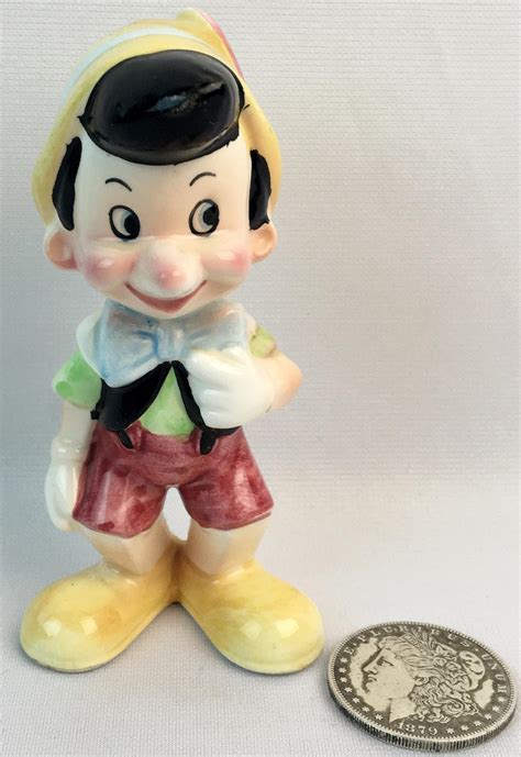 Lot Vintage 1960 S Pinocchio Glazed Ceramic Figurine By Walt Disney