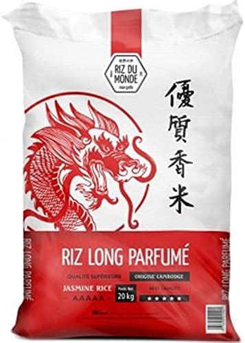 Riz Du Monde Riz Long Parfumé Origine Cambodge Qualité Supérieure 20kg