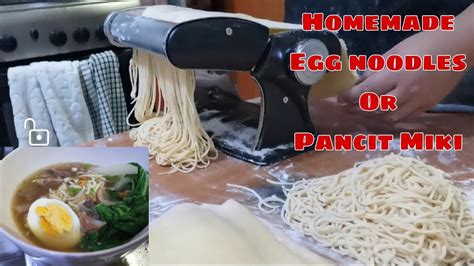 How To Make Egg Noodles Pancit Miki Youtube