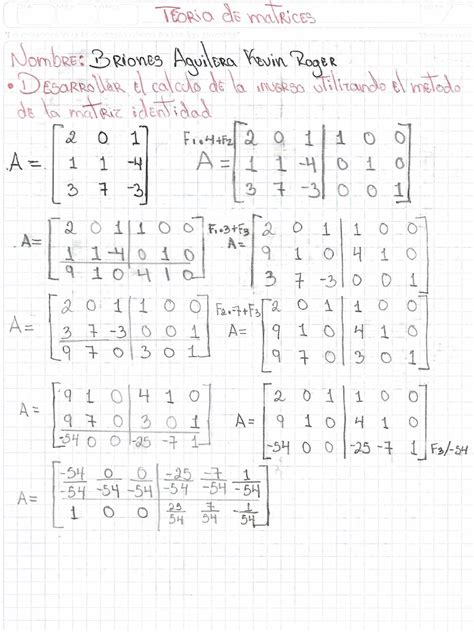 Matriz Inversa | PDF