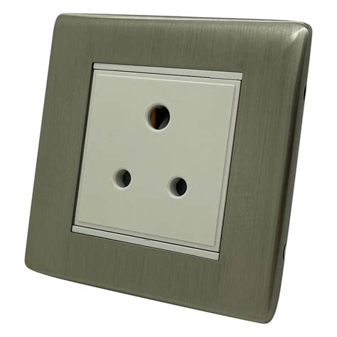 Screwless Brushed Chrome Satin Steel Plug Sockets Light Switches