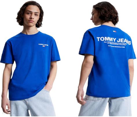 TOMMY HILFIGER KOSZULKA MĘSKA T SHIRT TJM CLASSIC LINEAR BACK KOBALTOWA