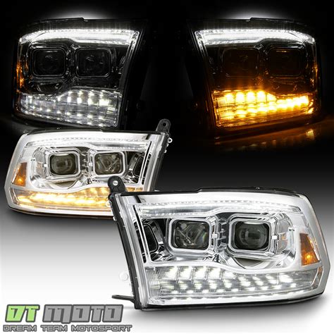 Dual Projector Style Dodge Ram Led Drl Turn Headlights