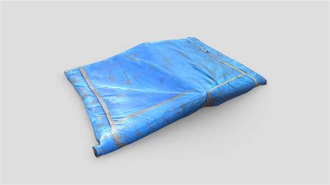 Folded Blue Tarp Buy Royalty Free 3d Model By Plaggy [99abcee] Sketchfab Store