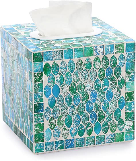 Amazon Sumnacon Glass Mosaic Tissue Box Cover Gorgeous Square