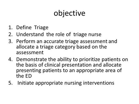 Triage Heyria Hussienemccn Objective 1define Triage 2understand The