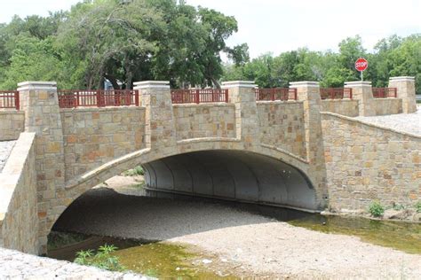 10008 Cobb Park Precast Concrete Arch Bridge with Stone Veneer - ECO-SPAN Arch Systems