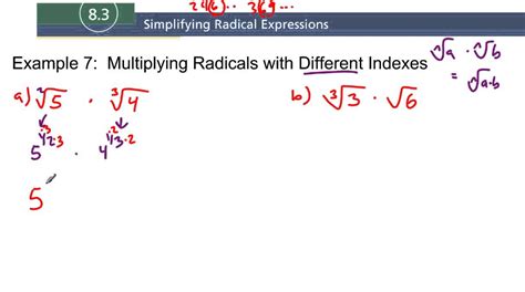 Example Multiplying Radicals With Different Indexes Youtube