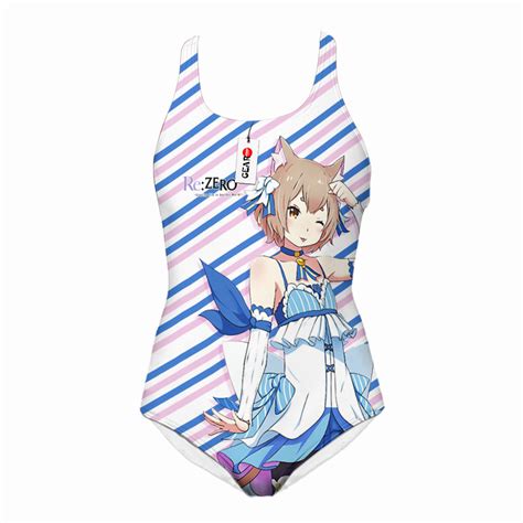 Rezero Felix Argyle Swimsuit Custom Anime Swimwear Va1201 Gear Otaku