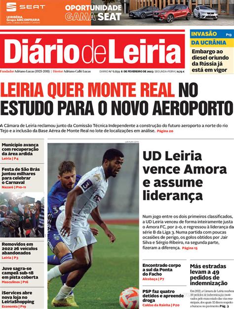 Capa Diário de Leiria de 2023 02 06