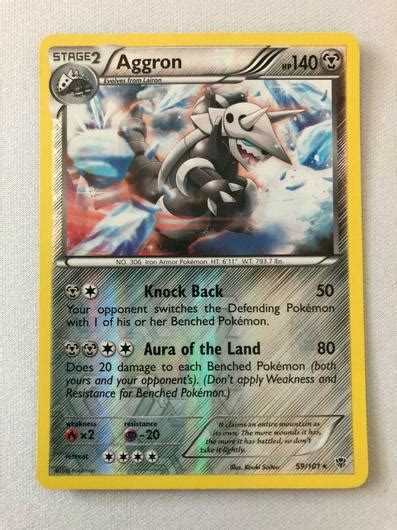 Aggron Reverse Holo Graded Pokemon Plasma Blast