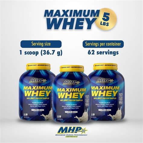 Jual Mhp Maximum Whey Protein 5lbs Susu Fitness Shopee Indonesia