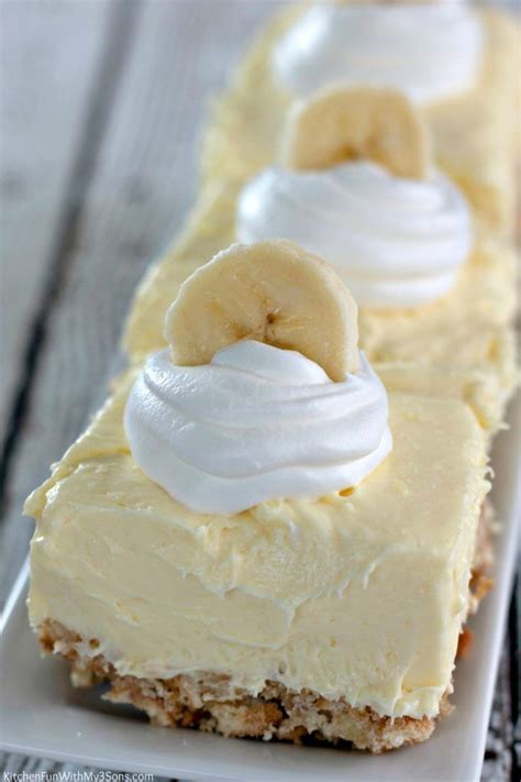 Banana Cream Cheesecake Bars With Nilla Wafer Crust Artofit