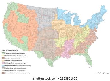 Vector Map Border Districts United States Stock Vector Royalty Free