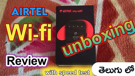 Airtel Wi Fi Airtel 4g Hotspot Unboxing And Review In Telugu With