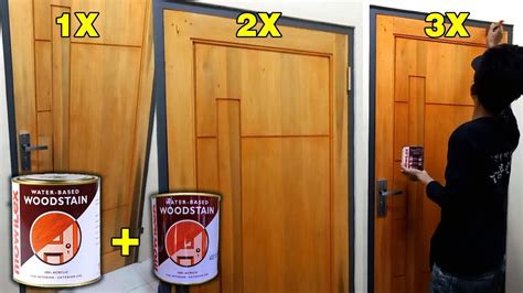 Cara Plitur Pintu Pakai Kuas Dengan MOWILEX WOODSTAIN CLEAR FINISH