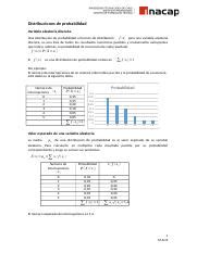 Distribuciones De Probabilidad Discretas 26 08 Docx Distribuciones De