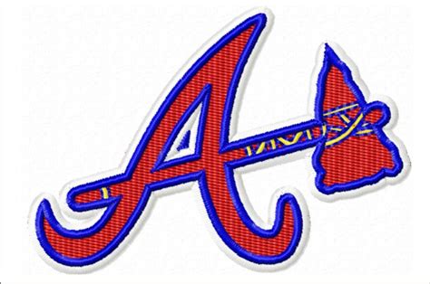 Atlanta Braves Embroidery Design ⋆ Baseball Logos Blu Cat Red Dog