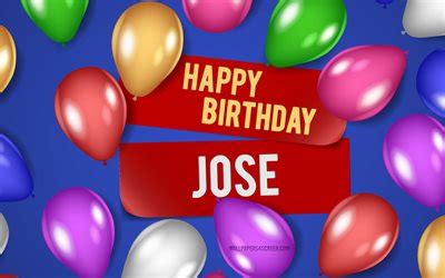 Descargar 4k josé feliz cumpleaños fondos azules josé cumpleaños