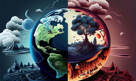 Premium AI Image | Illustration showing climate change on earth Globe ...