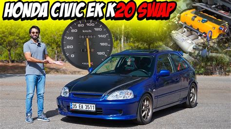 Honda Civic Ek K20 Swap Modifiyeli Launch And Gazlama Top Speed